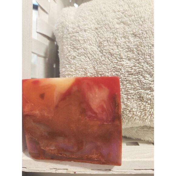 Three Pack Glycerine Orange Mango Art Soap Bar Decorative Spa 3 Pack - Picture 7 of 10